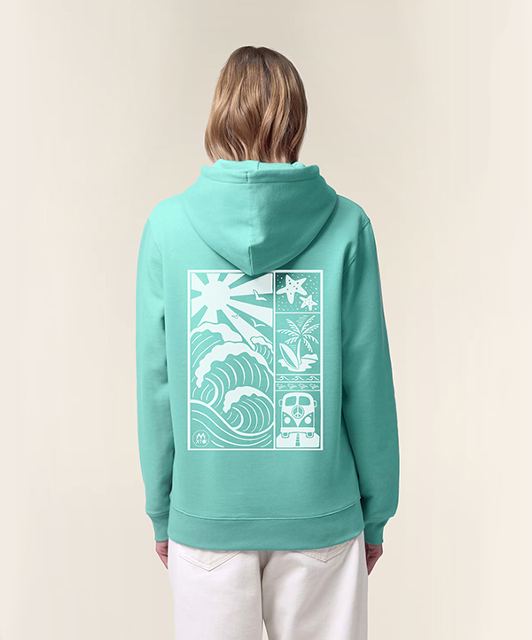 Sudadera Soul Surfer Blue. Unisex Iconic.